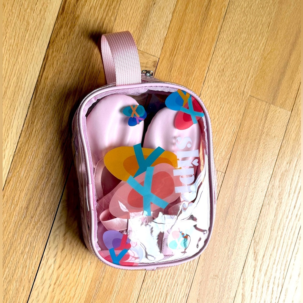 NWT, Slipps Girls Pink Ballet Shoes with Adjustable Strap, size 12 - Picture 5 of 11